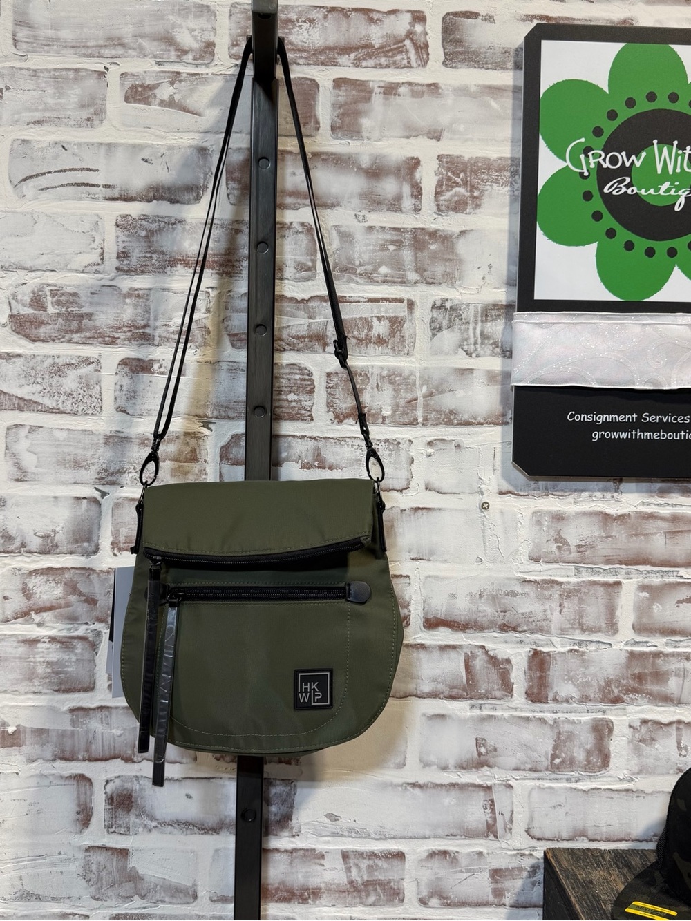IHWP Olive Crossbody saddle Bag for Women - Compact Everyday Shoulder Bag